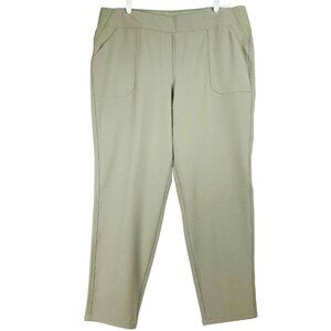 Weatherproof Vintage Women's Slim Olive Green Pants Size XXL Pull-on Stretch